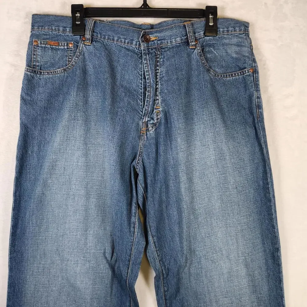 Ted Baker Jean Men's 36x34 Relaxed Fit Denim Button Fly Straight Leg Y2K‎